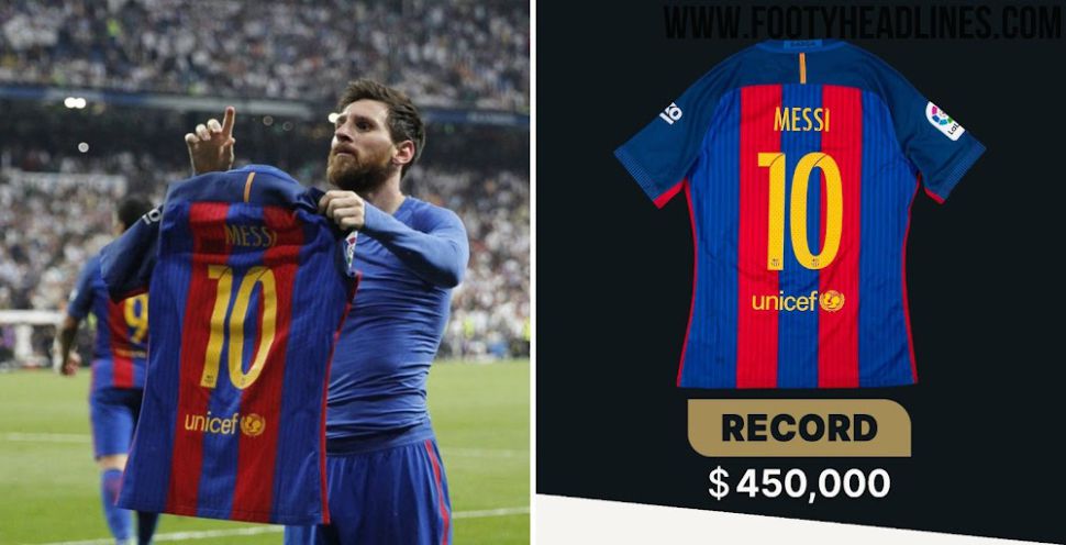 Áo Messi mặc trong trận El Clasico 2017 được bán với giá 10 tỷ