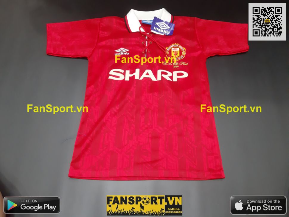 Áo đấu Manchester United FA Cup Final 1994 home shirt jersey red BNWT