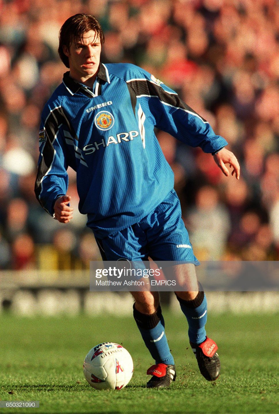 Áo đấu Beckham #10 Manchester United 1996-1998 third shirt jersey blue