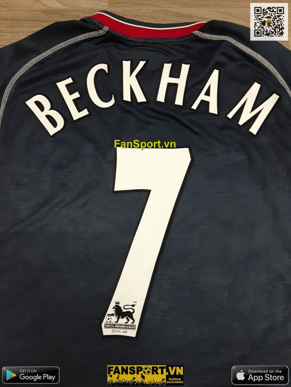 Áo đấu Beckham 7 Manchester United 2000-2001 third shirt jersey blue