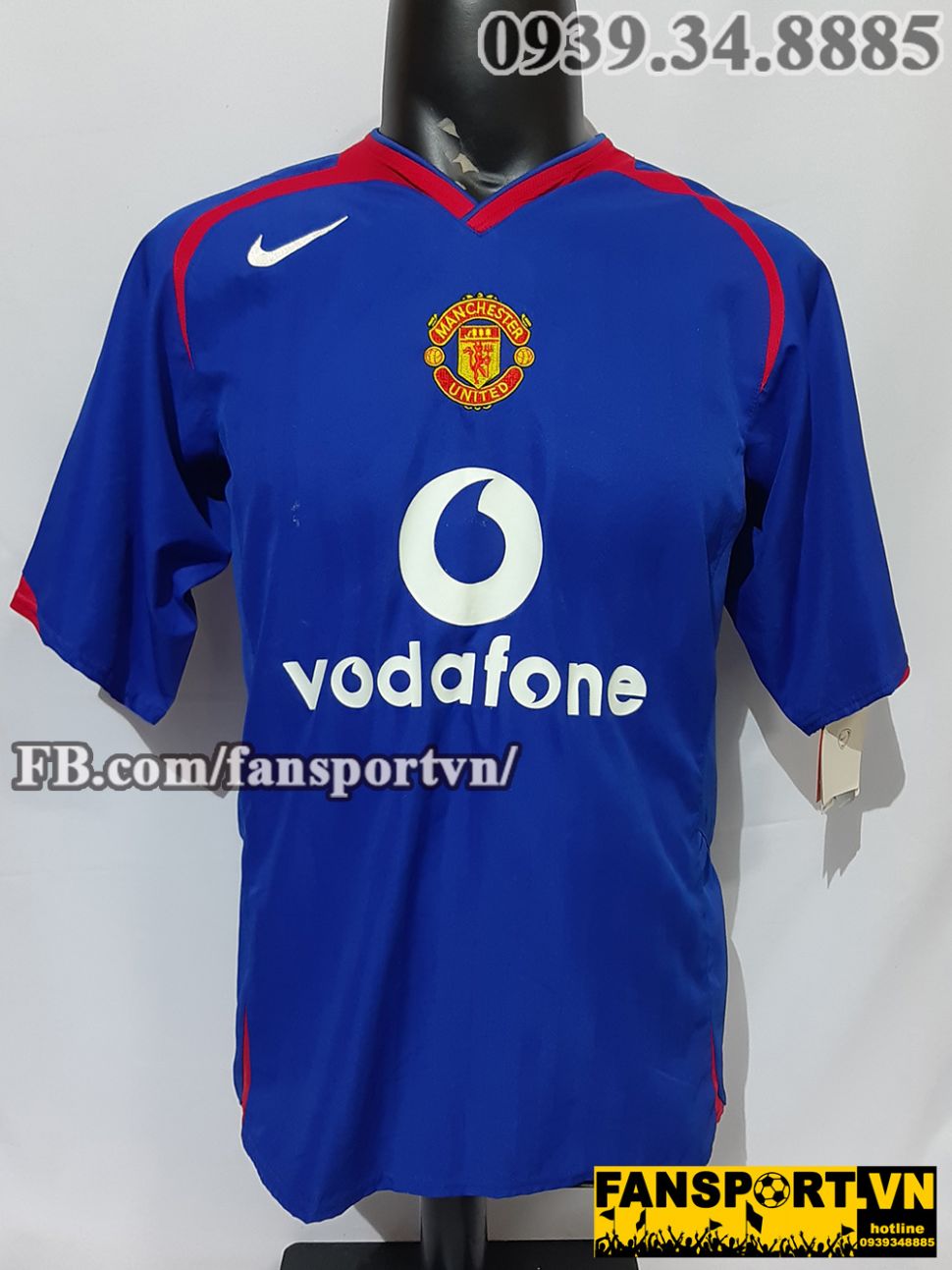 Áo đấu Manchester United 2005-2006 away shirt jersey blue