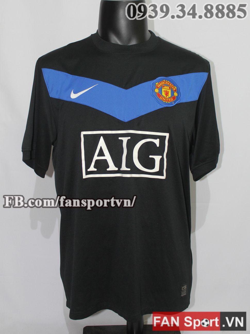 Áo đấu Manchester United 2009-2010 away shirt jersey black