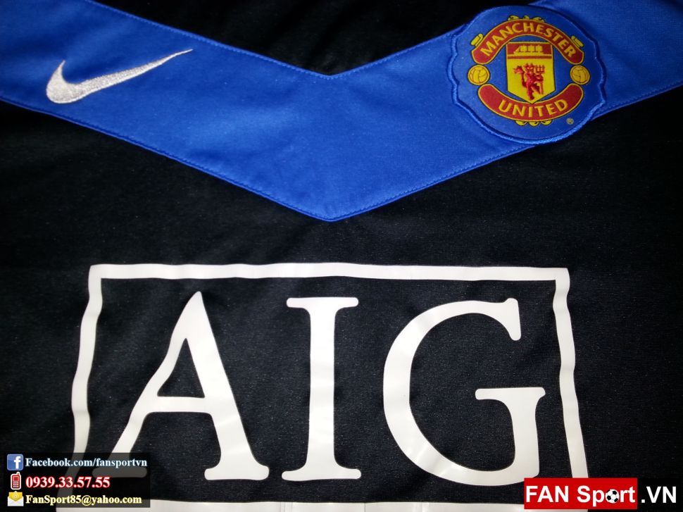 Áo đấu Manchester United 2009-2010 away shirt jersey black