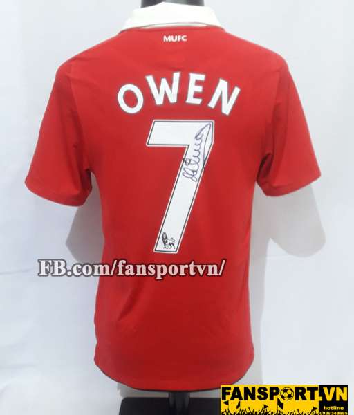 Áo đấu chữ ký Michael Owen #7 Manchester United 2010-2011 home shirt