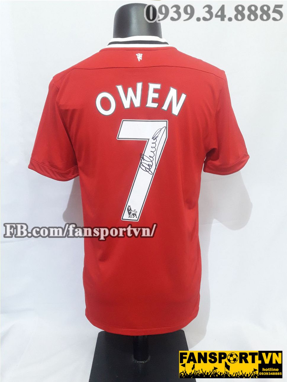 Áo đấu chữ ký Michael Owen #7 Manchester United 2011-2012 home shirt