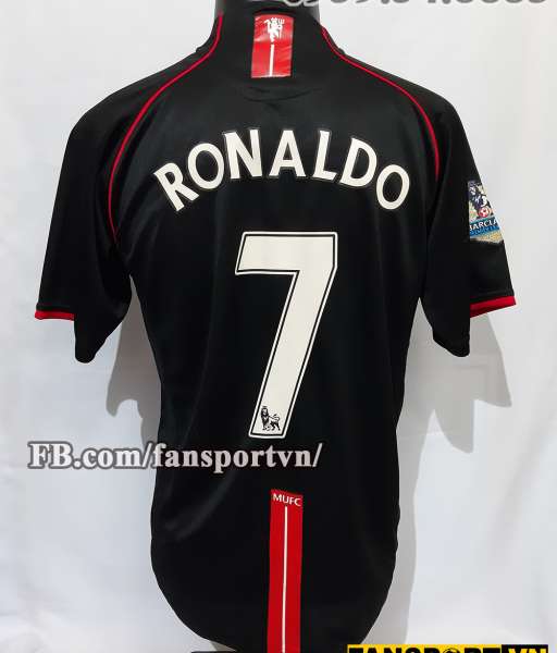 Áo đấu Ronaldo #7 Manchester United 2007-2008 away shirt jersey black