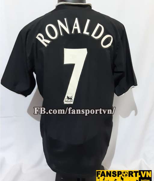 Áo đấu Ronaldo #7 Manchester United FA Cup final 2005 away shirt black