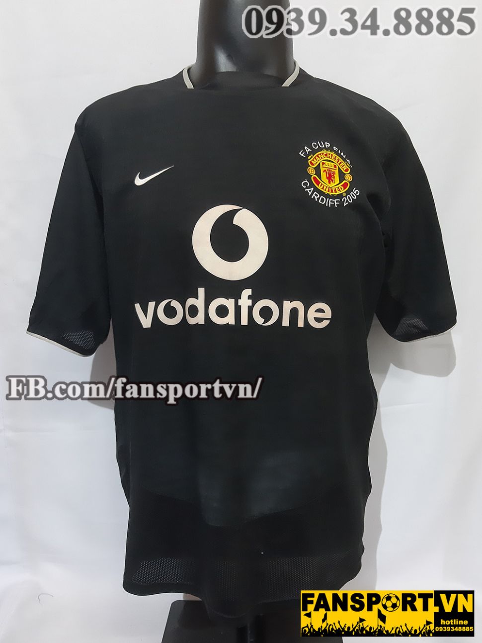 Áo đấu Ronaldo #7 Manchester United FA Cup Final 2005 away shirt black