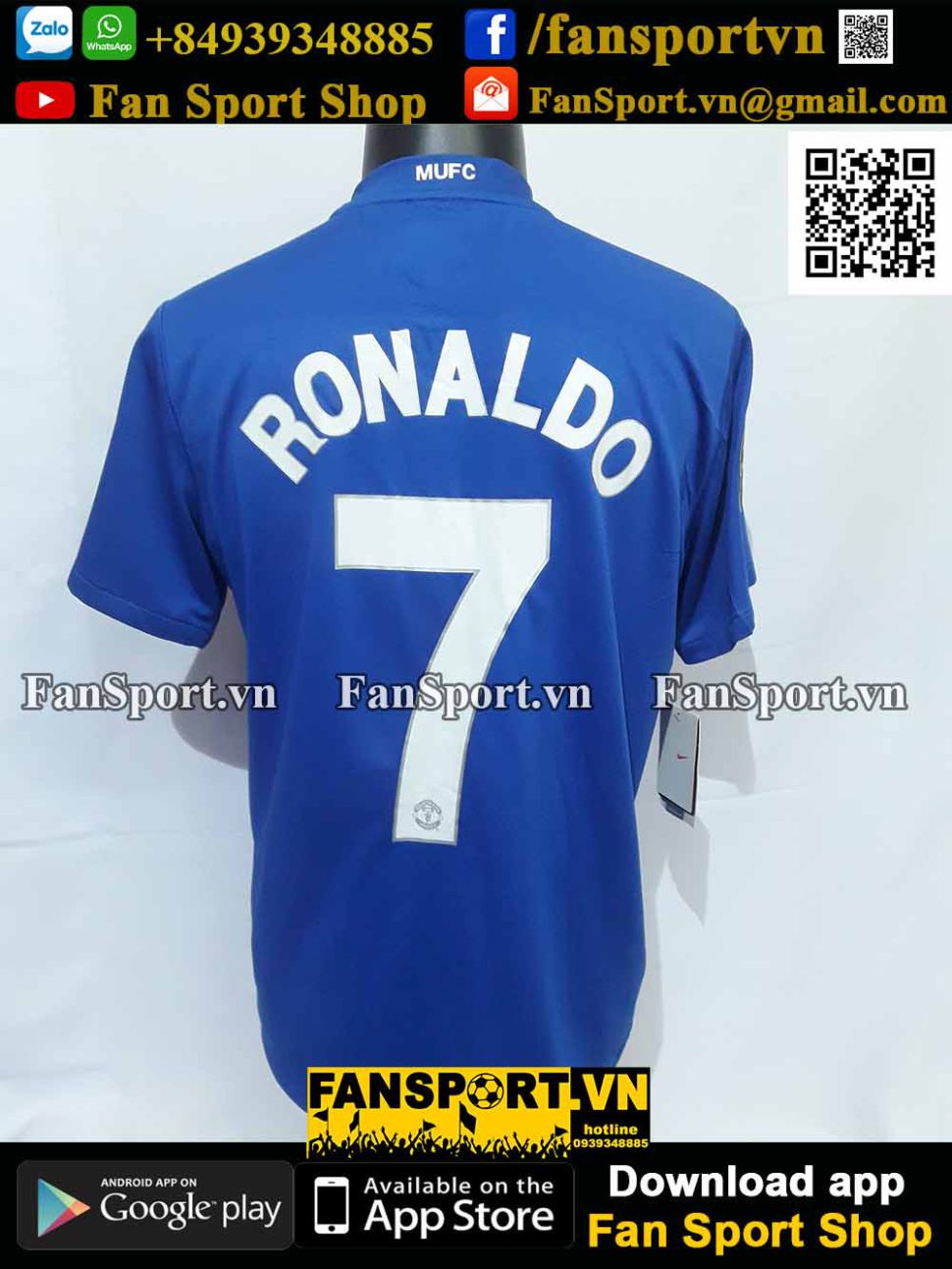Áo Ronaldo #7 Manchester United 2008-2009 third shirt Champion Leauge