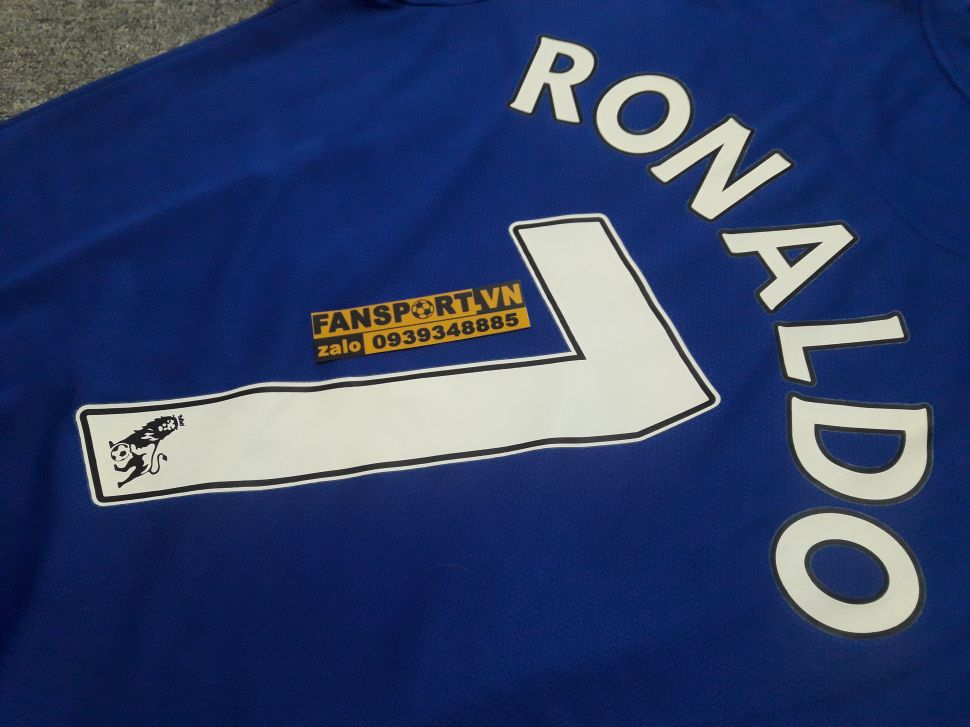 Áo Ronaldo #7 Manchester United 2008-2009 third shirt jersey blue