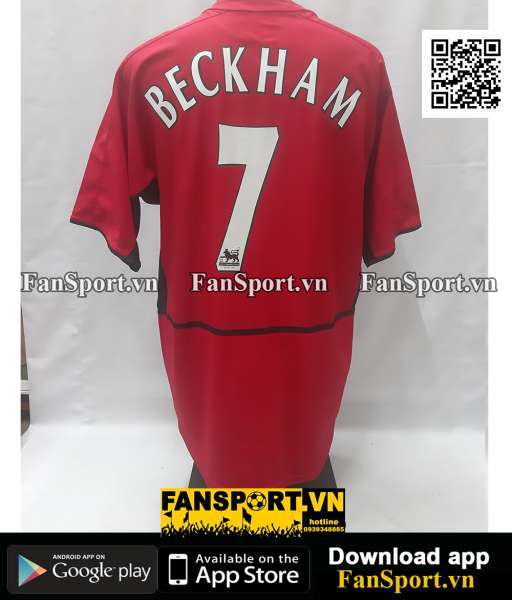 Áo đấu Beckham 7 Manchester United 2002-2004 home shirt jersey red