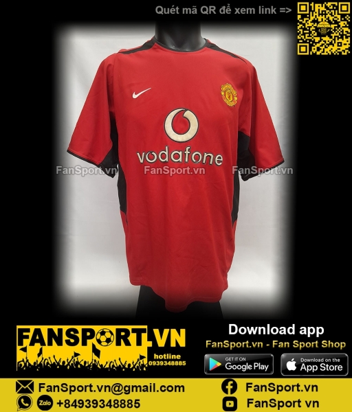 Áo đấu Beckham 7 Manchester United 2002-2004 home shirt jersey red