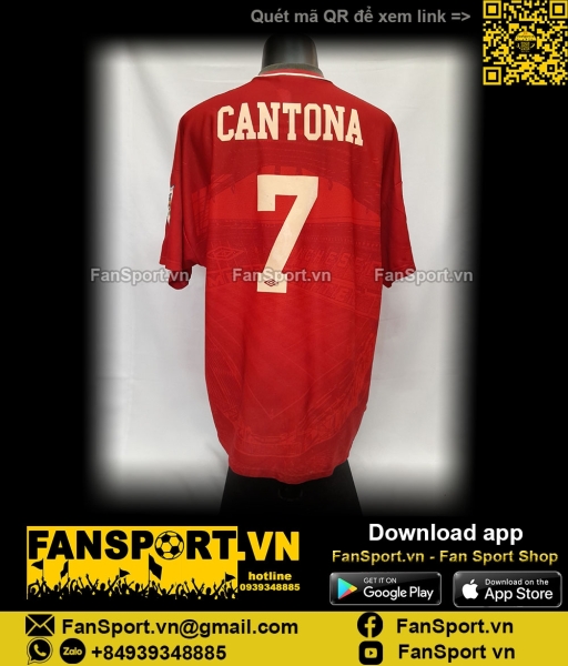 Áo Cantona 7 Charity Shield Manchester United 1994 shirt 1995 1996 red