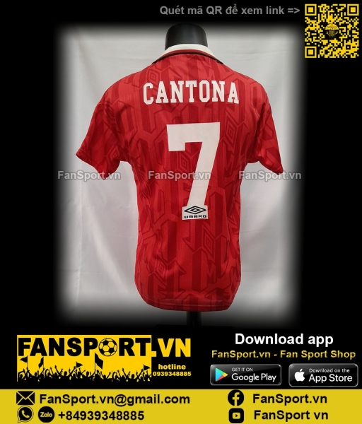 Áo đấu Cantona 7 Manchester United 1992-1994 home shirt jersey red