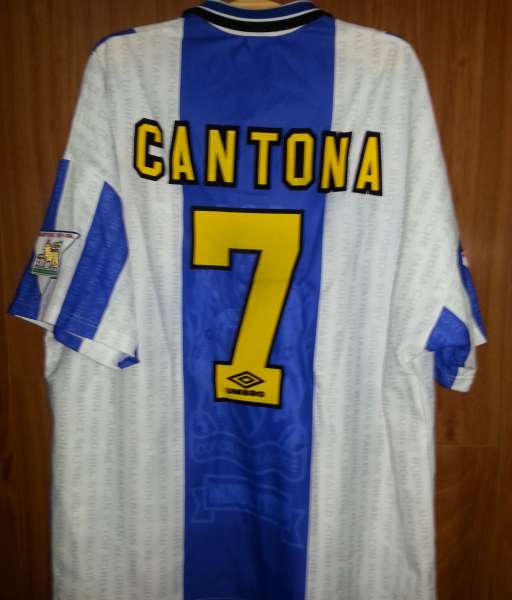 Áo đấu Cantona #7 Manchester United 1994-1997 third shirt jersey blue