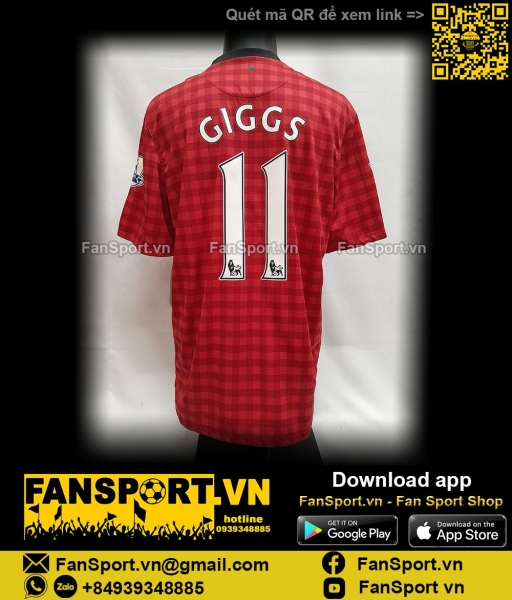 Áo đấu Giggs 11 Manchester United 2012-2013 home shirt jersey red