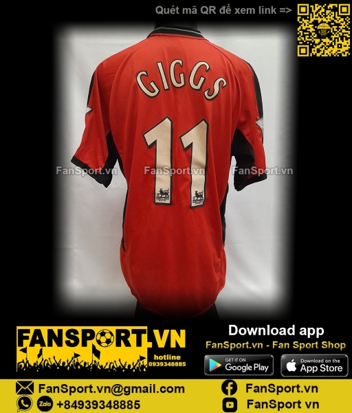 Áo đấu Giggs 11 Manchester United 2002 2003 2004 home shirt jersey red