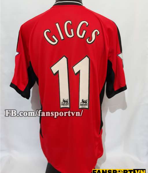 Áo đấu Giggs #11 Manchester United 2002-2004 home shirt jersey red