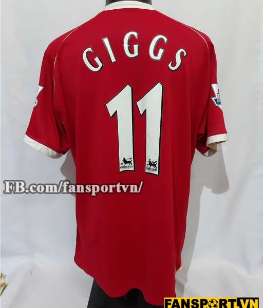Áo đấu Giggs #11 Manchester United 2006-2007 home shirt jersey red