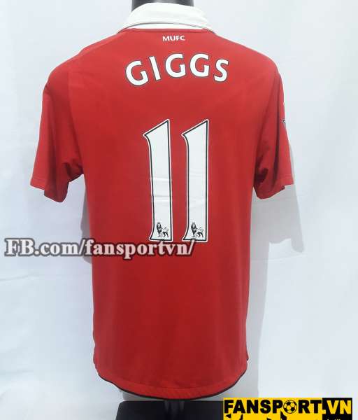 Áo đấu Giggs #11 Manchester United 2010-2011 home shirt jersey red