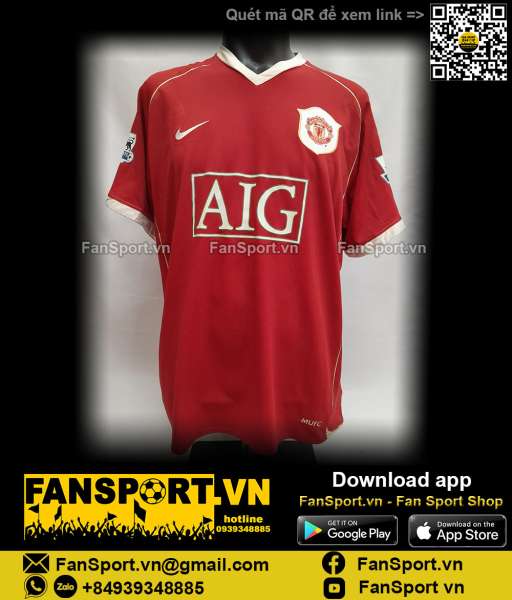 Áo đấu Manchester United 2006-2007 home shirt jersey red 146814 Nike