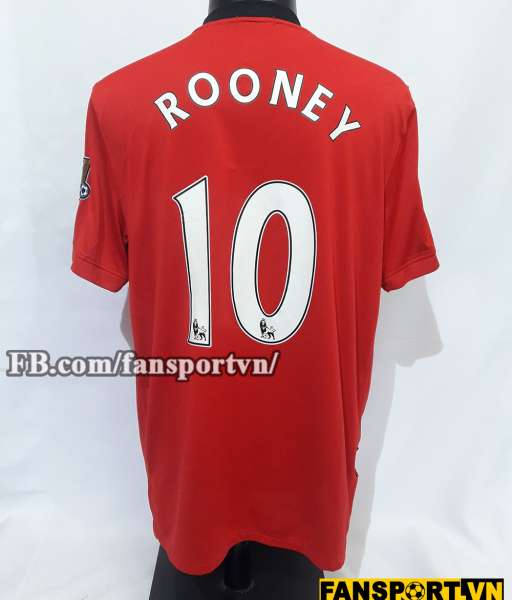 Áo đấu Rooney #10 Manchester United 2009-2010 home shirt jersey red