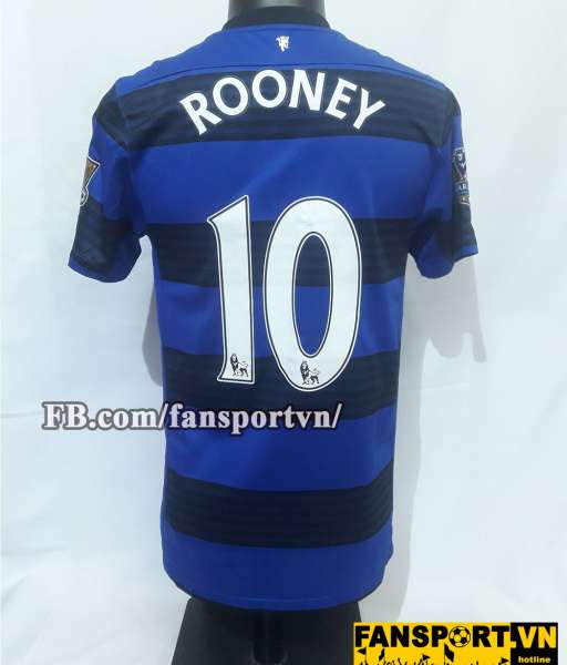 Áo đấu Rooney #10 Manchester United 2011-2012 away shirt jersey blue