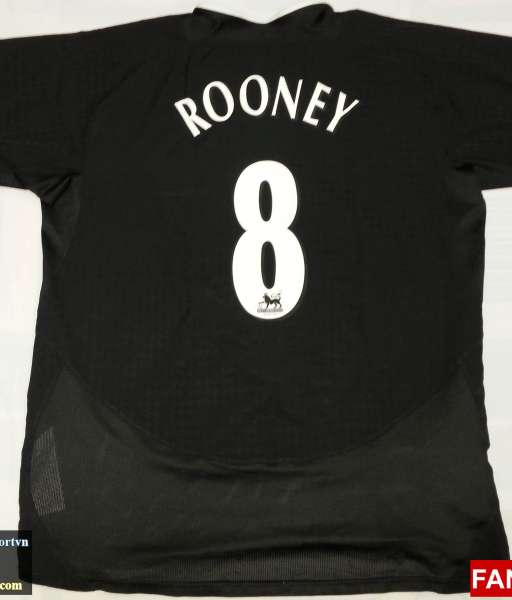 Áo đấu Rooney #8 Manchester United 2003-2005 away shirt jersey black
