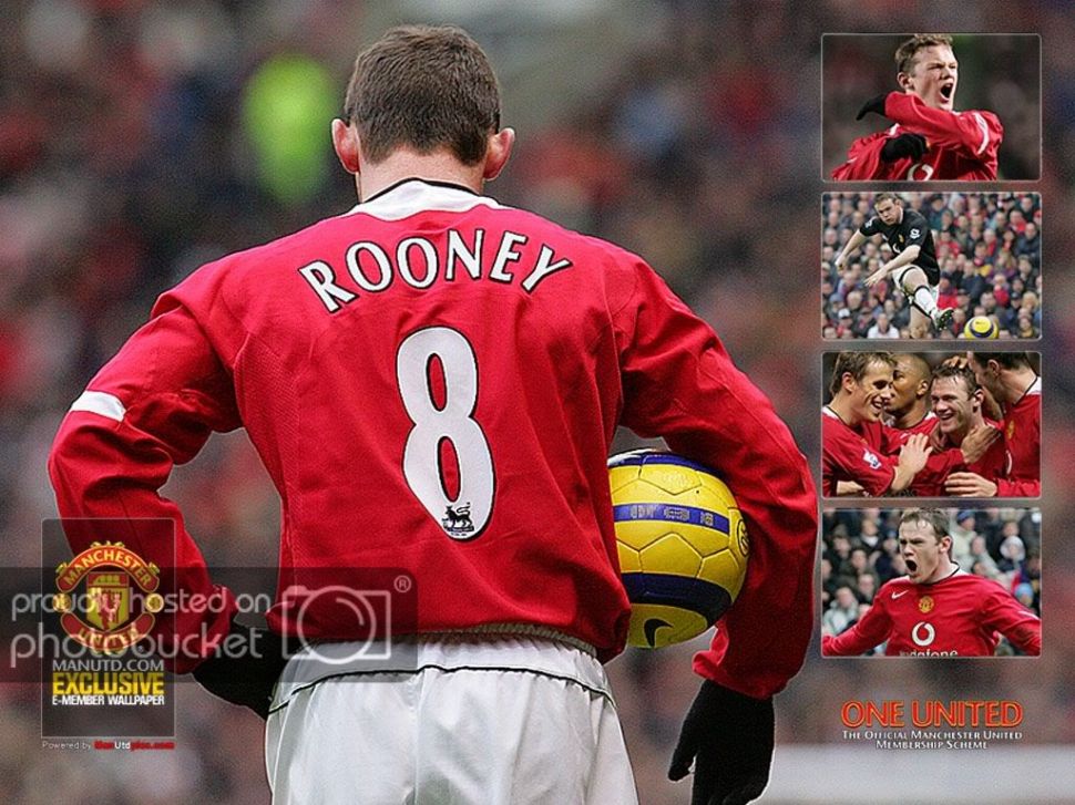 Áo đấu Rooney #8 Manchester United 2004-2006 home shirt jersey red