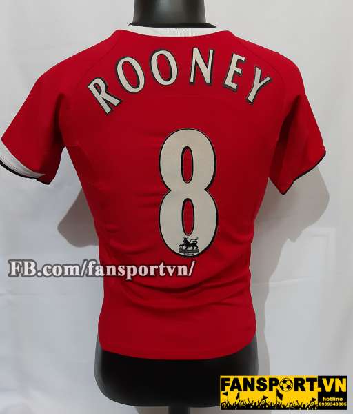 Áo đấu Rooney #8 Manchester United 2004-2006 home shirt jersey red