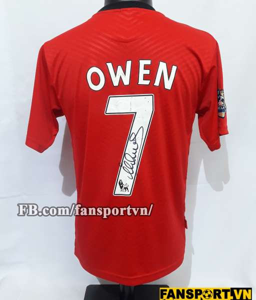 Áo chữ k Owen #7 Manchester United 2009-2010 home shirt jersey red