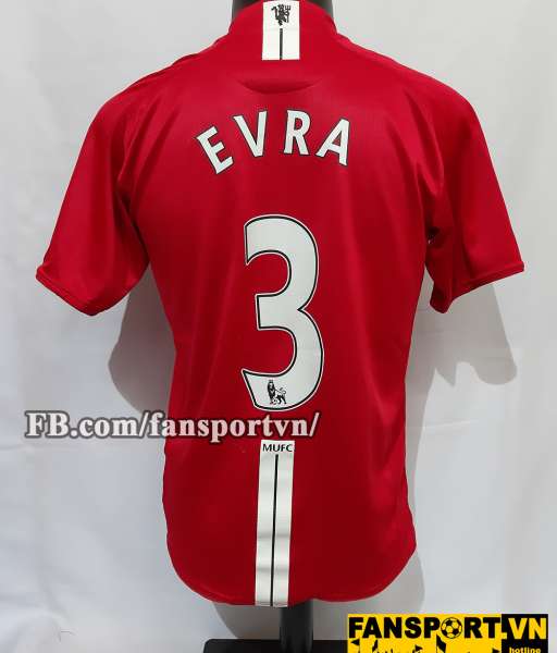 Áo đấu Evra #3 Manchester United League Cup Final 2009 home shirt red