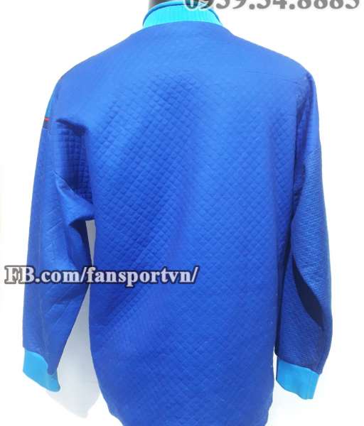 Áo Manchester United 1995-1996 away goalkeeper shirt jersey blue
