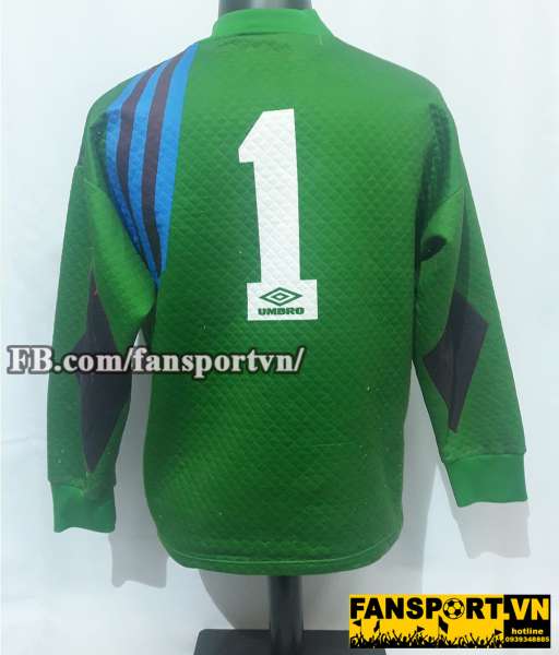 Áo Schmeichel #1Manchester United 1992-1994 home goalkeeper green