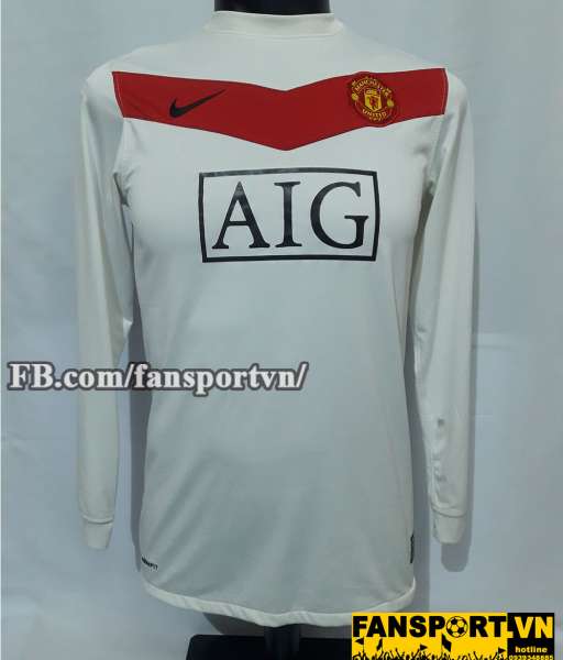 Áo Manchester United 2009-2010 home goalkeeper shirt jersey white
