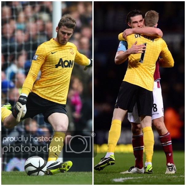 Áo De Gea 1 Manchester United 2012-2013 goalkeeper shirt yellow 479284