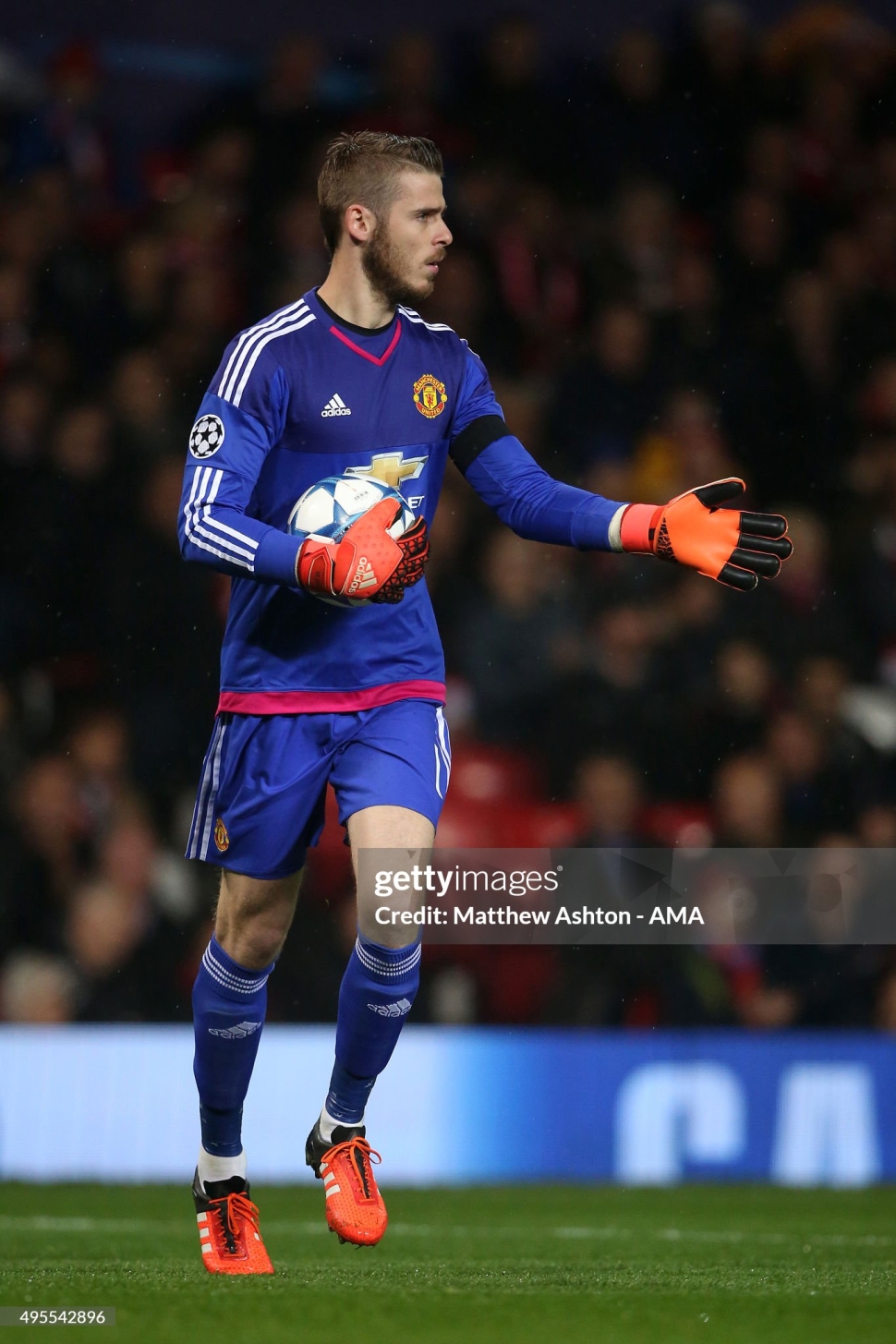 Áo De Gea Manchester United 2015-2016 third goalkeeper shirt blue gk