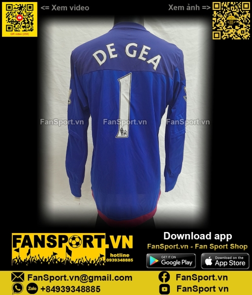 Áo De Gea Manchester United 2015-2016 third goalkeeper shirt blue gk