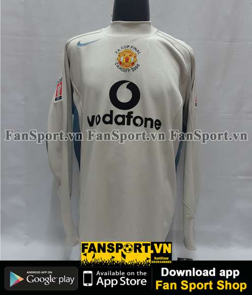 Áo Howard #1 Manchester United FA Cup final 2005 home goalkeeper shirt