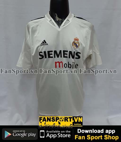 Áo đấu Beckham #23 Real Madrid 2004-2005 home shirt jersey white
