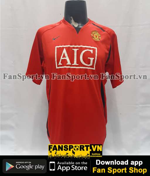 Áo tập Manchester United 2007-2008 training shirt jersey red