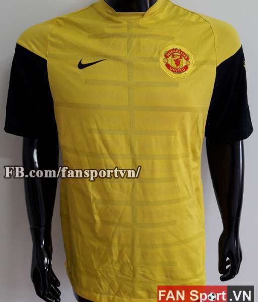 Áo tập Manchester United 2009-2010 training shirt jersey yellow