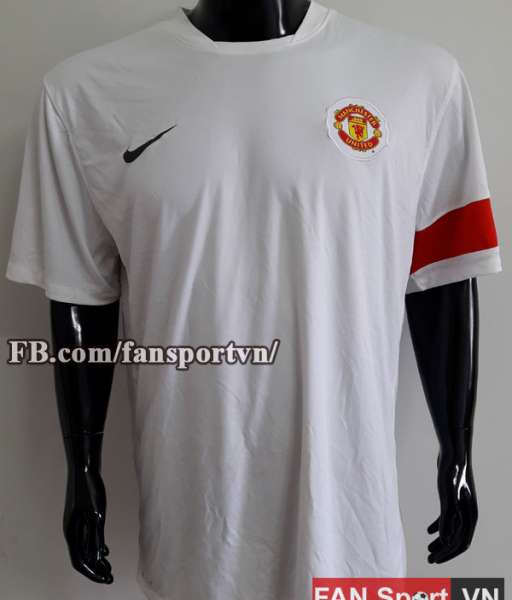 Áo tập Manchester United 2010-2011 training shirt jersey white