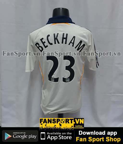 Áo đấu Beckham #23 Galaxy 2007-2008 home shirt jersey white