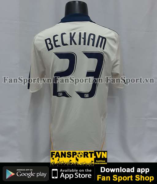 Áo đấu Beckham #23 Galaxy 2008-2009 home shirt jersey white