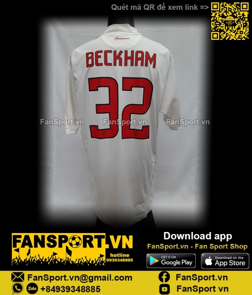 Áo đấu Beckham 32 AC Milan 2008-2009 away shirt jersey adidas 312984