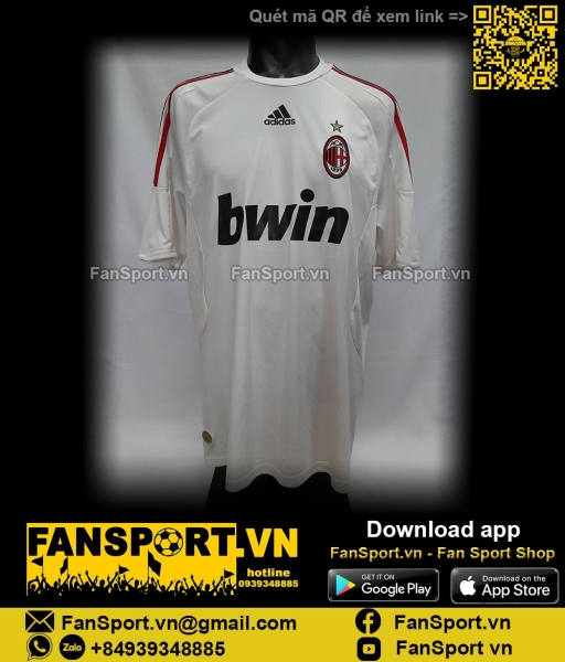 Áo đấu Beckham 32 AC Milan 2008-2009 away shirt jersey adidas 312984