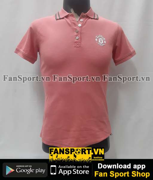 Áo polo Manchester United màu hồng pink size nữ