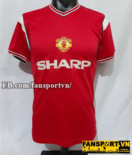 Áo đấu Manchester United 1984-1985-1986 home shirt jersey red