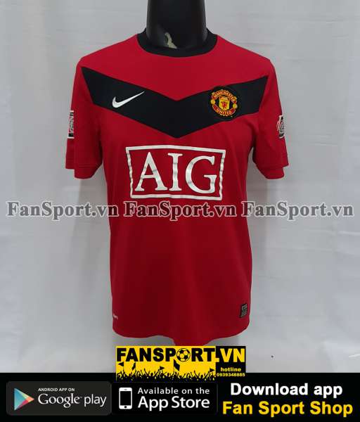 Áo Manchester United Community Shield 2009 home shirt jersey red 2010